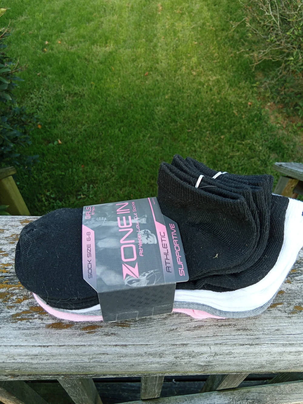 Girls's Athletic Supportive No-Show Socks-Black, White, Pink, Grey (10-Pack) 6-8